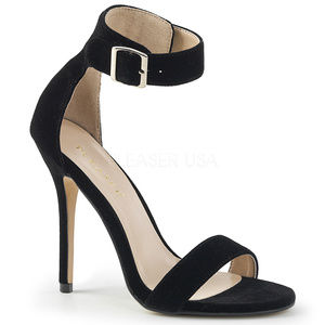 Velvet Open Toe Ankle Cuff High Heel Shoes